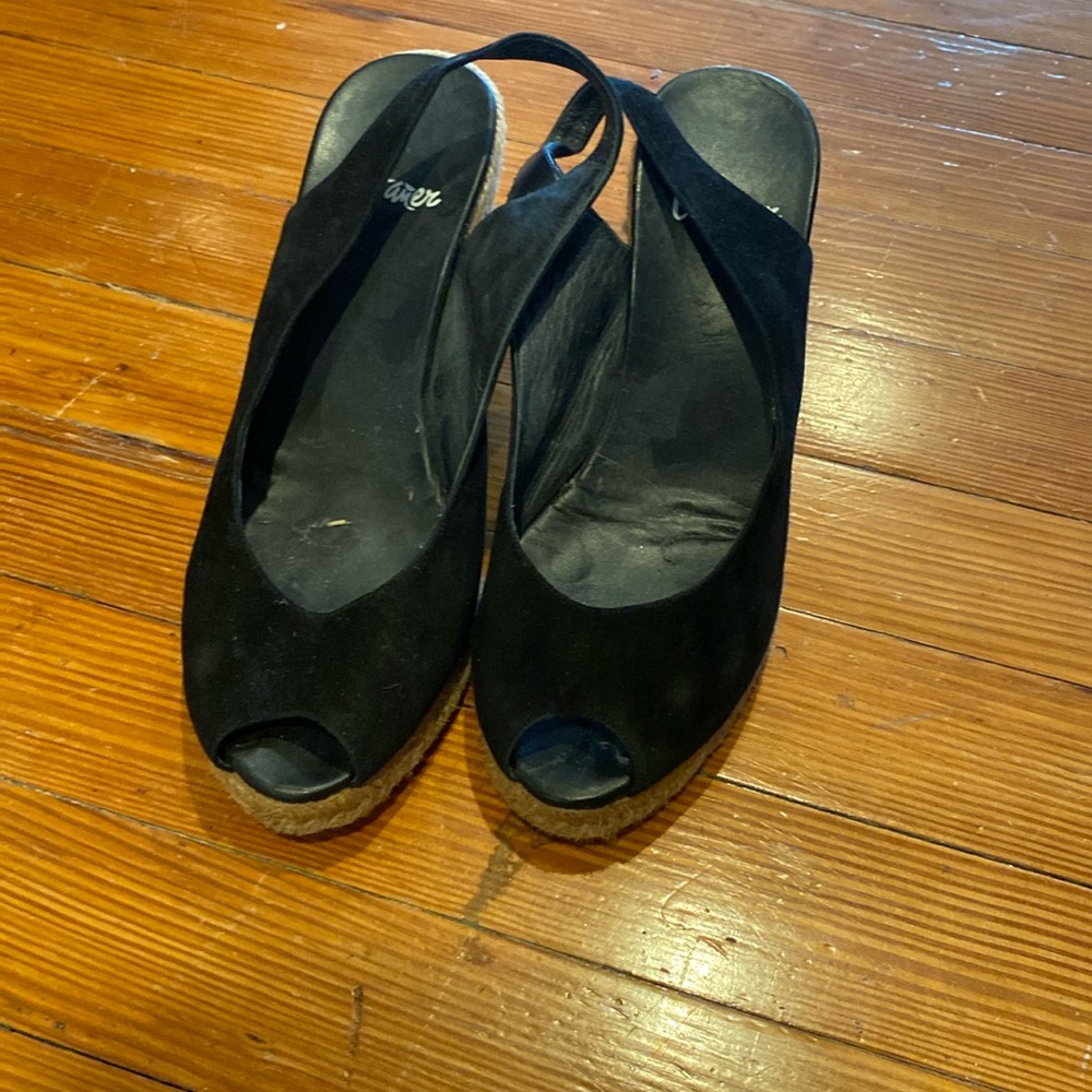 Castaner Black Wedge Sandals • Sz 39